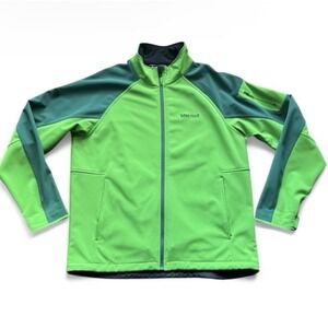 Marmot Gravity Jacket Mens Softshell Full Zip Fleece Lined Windproof Green Large